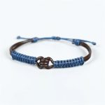Bracelet macramé pour homme bleu